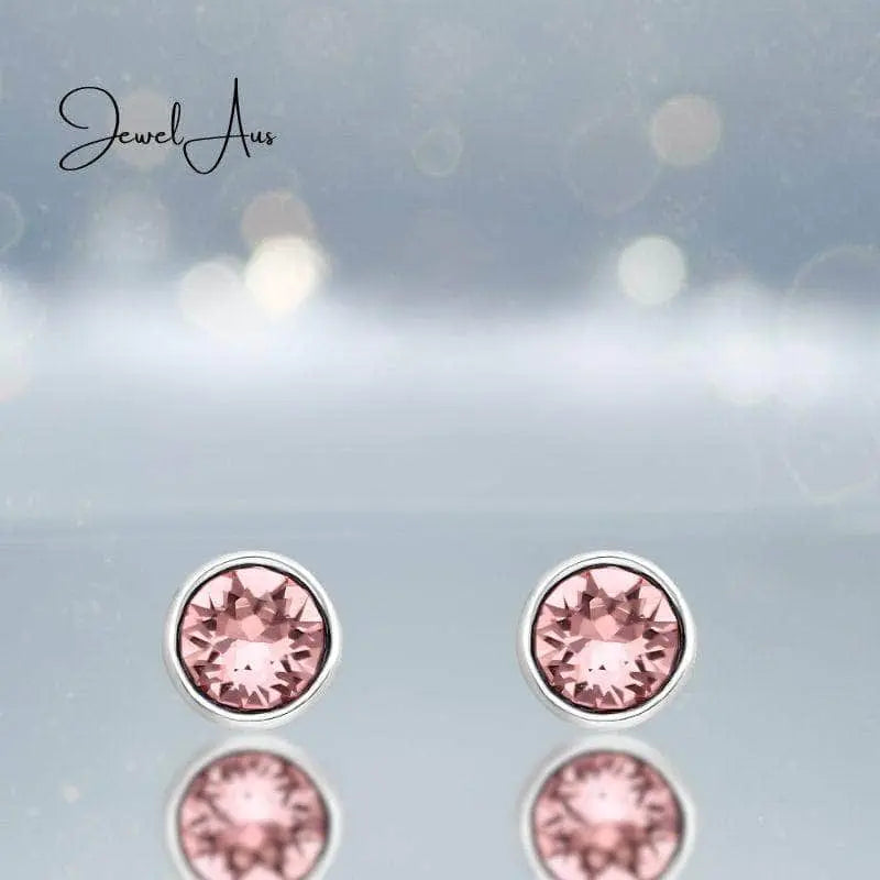 jewelaus Earrings Vintage Rose Austrian Crystals Earrings