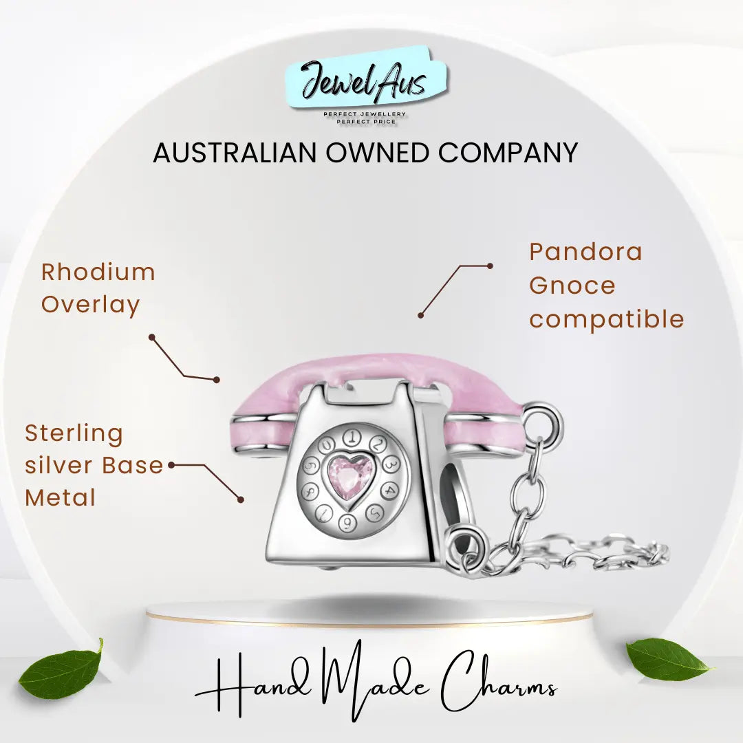 shipped in AUS CHARMS Vintage Telephone Charm