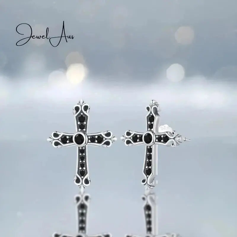 jewelaus Earrings Vintage cross Earrings