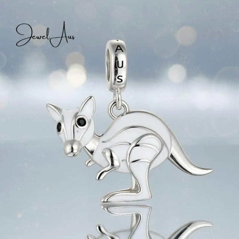 jewelaus CHARMS White Aussie Kangaroo Charm