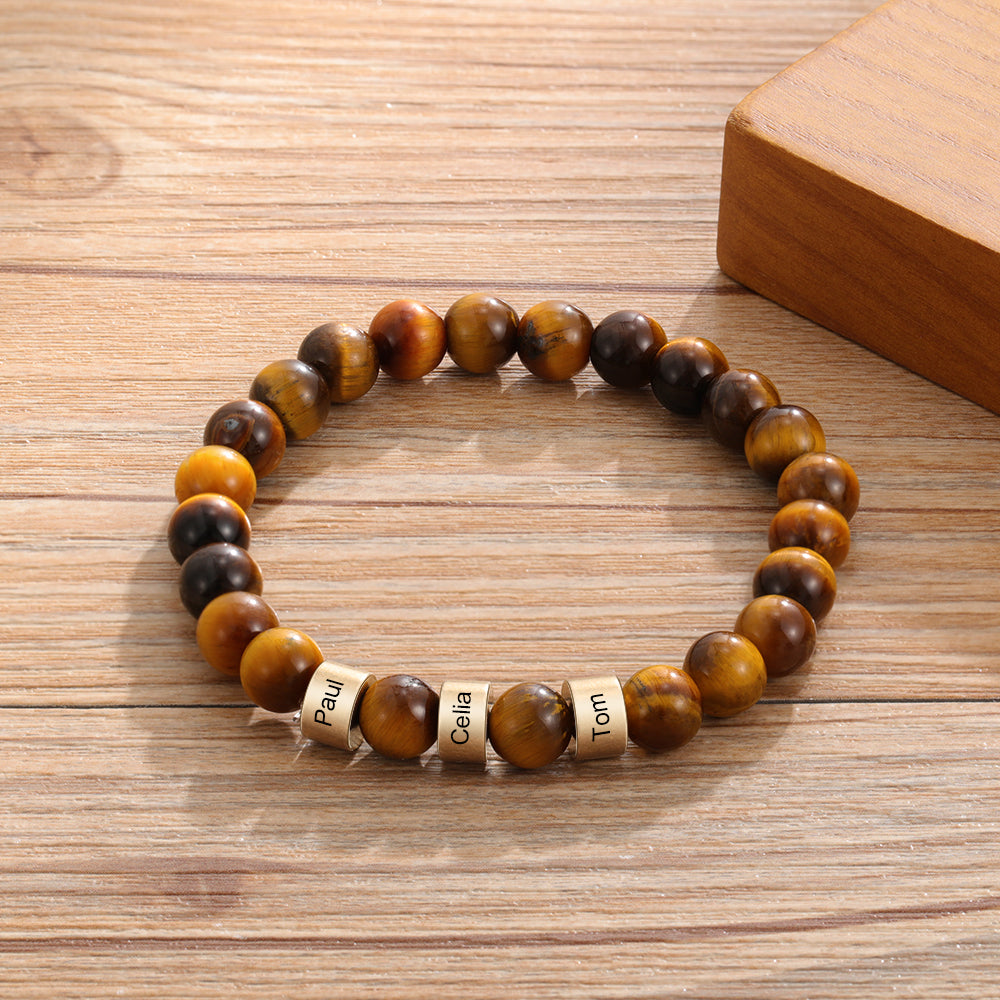 Natural Stone Bracelets-Tiger Eye Stone