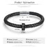 Stainless Steel Black Bead Leather Bracelet