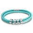 CHARMS CHARMS Light Blue Leather Engraving Bracelet