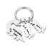 cmoffer 2 Custom Stainless Steel Name Dinosaur Keychain