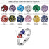 cmoffer 7 925 Sterling Silver Birthstone Ring