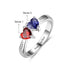 cmoffer 925 Sterling Silver Birthstone Ring