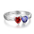 cmoffer 925 Sterling Silver Birthstone Ring