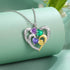 cmoffer 925 Sterling Silver Custom Birthstone Necklace