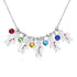 cmoffer Best Pieces of Family & Mother's Jewelry ,Birthstone Necklaces Customizable Quantity Doll Birthstone Necklace