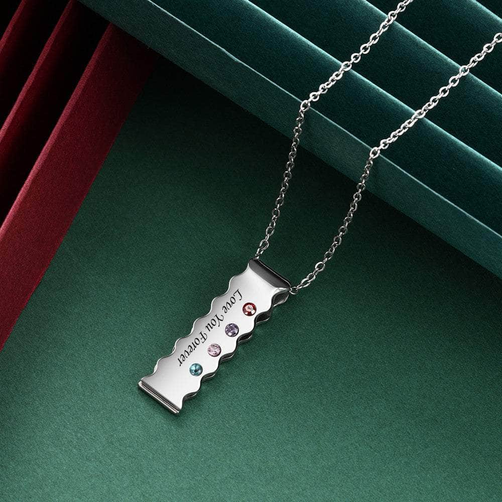 cmoffer Birthstone Necklaces Birthstone Personalized Stainless Steel Necklace