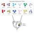 cmoffer Birthstone Necklaces Custom 925 Sterling Silver Two Birthstone Necklace