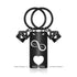 cmoffer Black Custom Name Eight Shaped Combination Couple Keychain