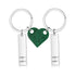 cmoffer Custom Letter Stainless Steel Heart Couple Keychain