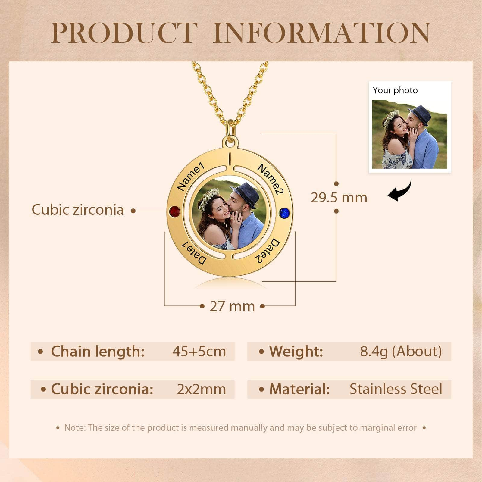 cmoffer Custom Photo Necklace