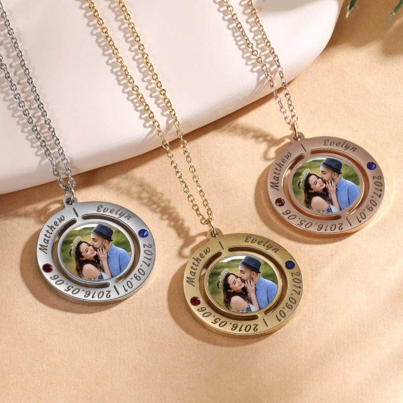 cmoffer Custom Photo Necklace