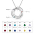 cmoffer Fashion Necklace 3 Custom Multi Ring Necklace