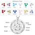 cmoffer Fashion Necklace 7 Custom Name And Birthstone Number Tree Of Life Necklace