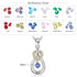 cmoffer Fashion Necklace 925 Sterling Silver 925 Sterling Silver One Birthstone Heart Necklace