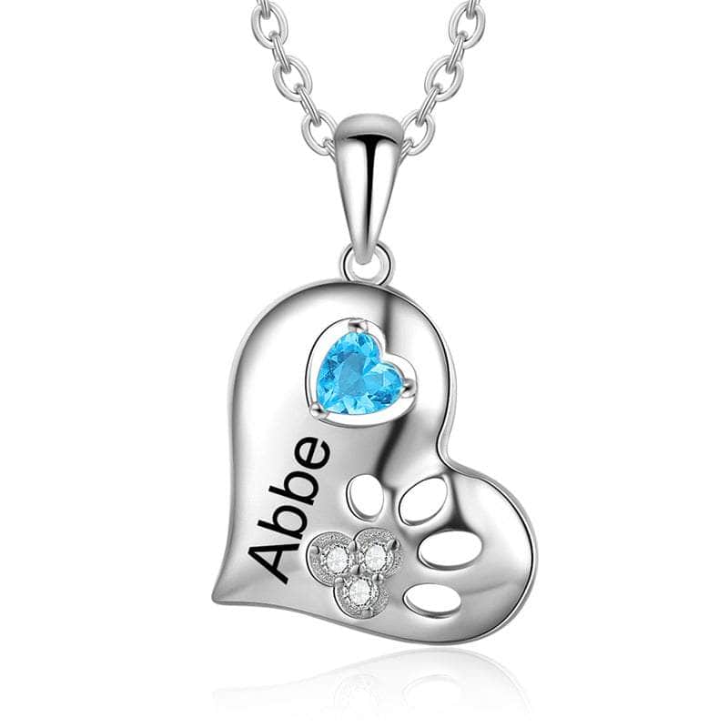 cmoffer Fashion Necklace 925 Sterling Silver 925 Sterling Silver One Birthstone Necklace