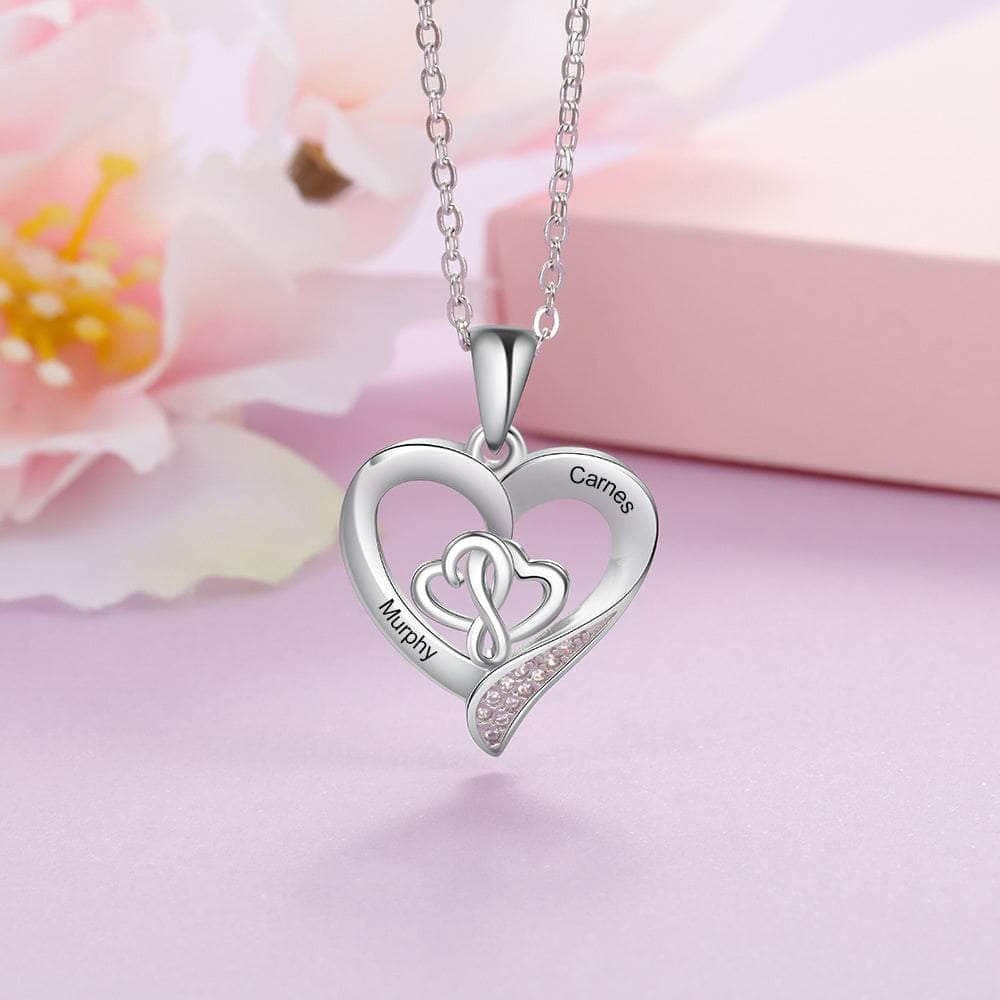 cmoffer Fashion Necklace 925 Sterling Silver Custom Heart Necklace