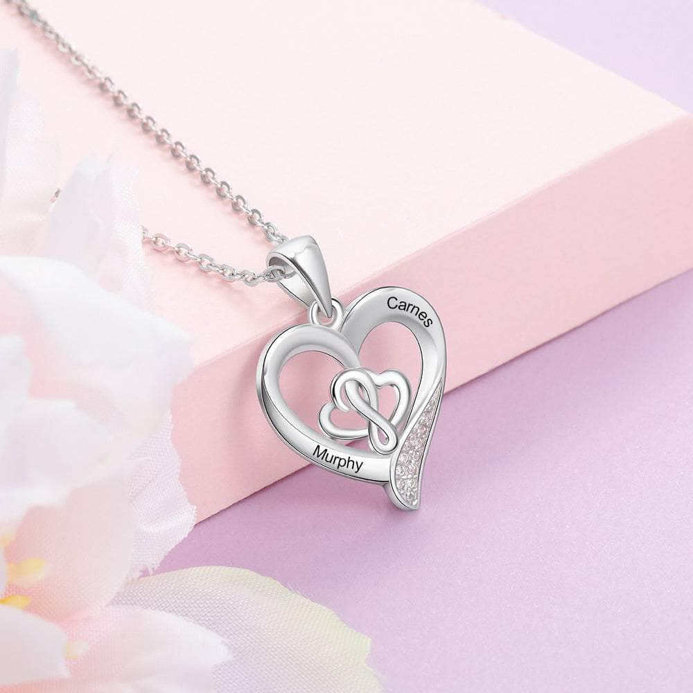 cmoffer Fashion Necklace 925 Sterling Silver Custom Heart Necklace