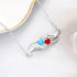 cmoffer Fashion Necklace 925 Sterling Silver Custom Two Birthstone Necklace