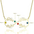 cmoffer Fashion Necklace 925 Sterling Silver / Gold Plated Wholesale 8 Character Birthstone Name Necklace