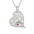 cmoffer Fashion Necklace 925 Sterling Silver Heart Necklace with Birthstone