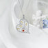 cmoffer Fashion Necklace 925 Sterling Silver Heart Necklace with Birthstone