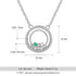 cmoffer Fashion Necklace 925 Sterling Silver S925 Personalized Names Circle Pendant Necklace with Birthstones