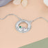 cmoffer Fashion Necklace 925 Sterling Silver S925 Personalized Names Circle Pendant Necklace with Birthstones