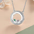 cmoffer Fashion Necklace 925 Sterling Silver S925 Personalized Names Circle Pendant Necklace with Birthstones