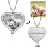 cmoffer Fashion Necklace Black and White Printing Stainless Steel Heart Shape Photo Pendant Necklace