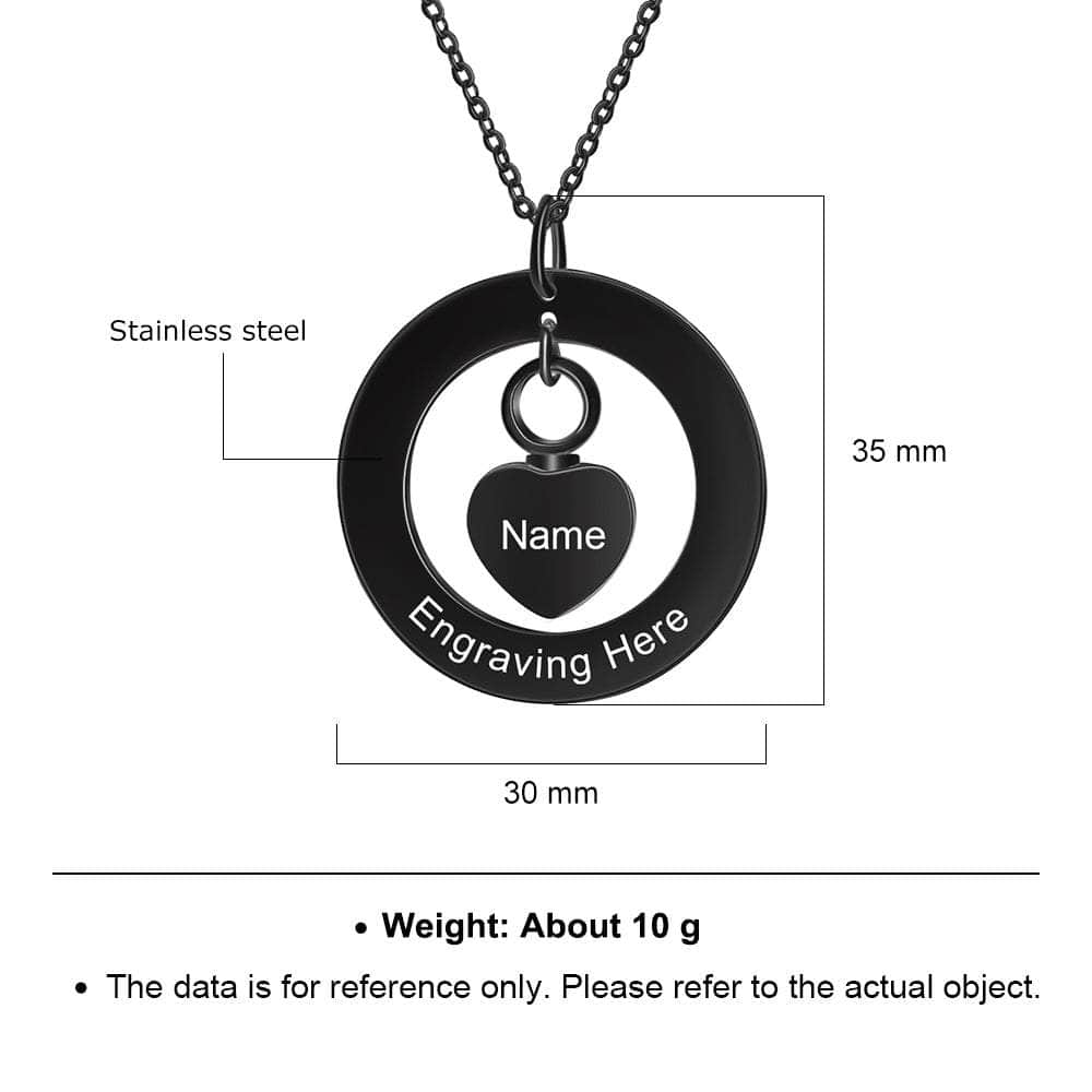 cmoffer Fashion Necklace Black Personalized Stainless Steel Necklace