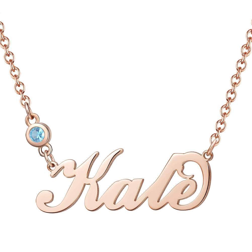 cmoffer Fashion Necklace Copper / Rose Gold Plated Custom wholesale Silver/Gold/Rose Gold name necklace