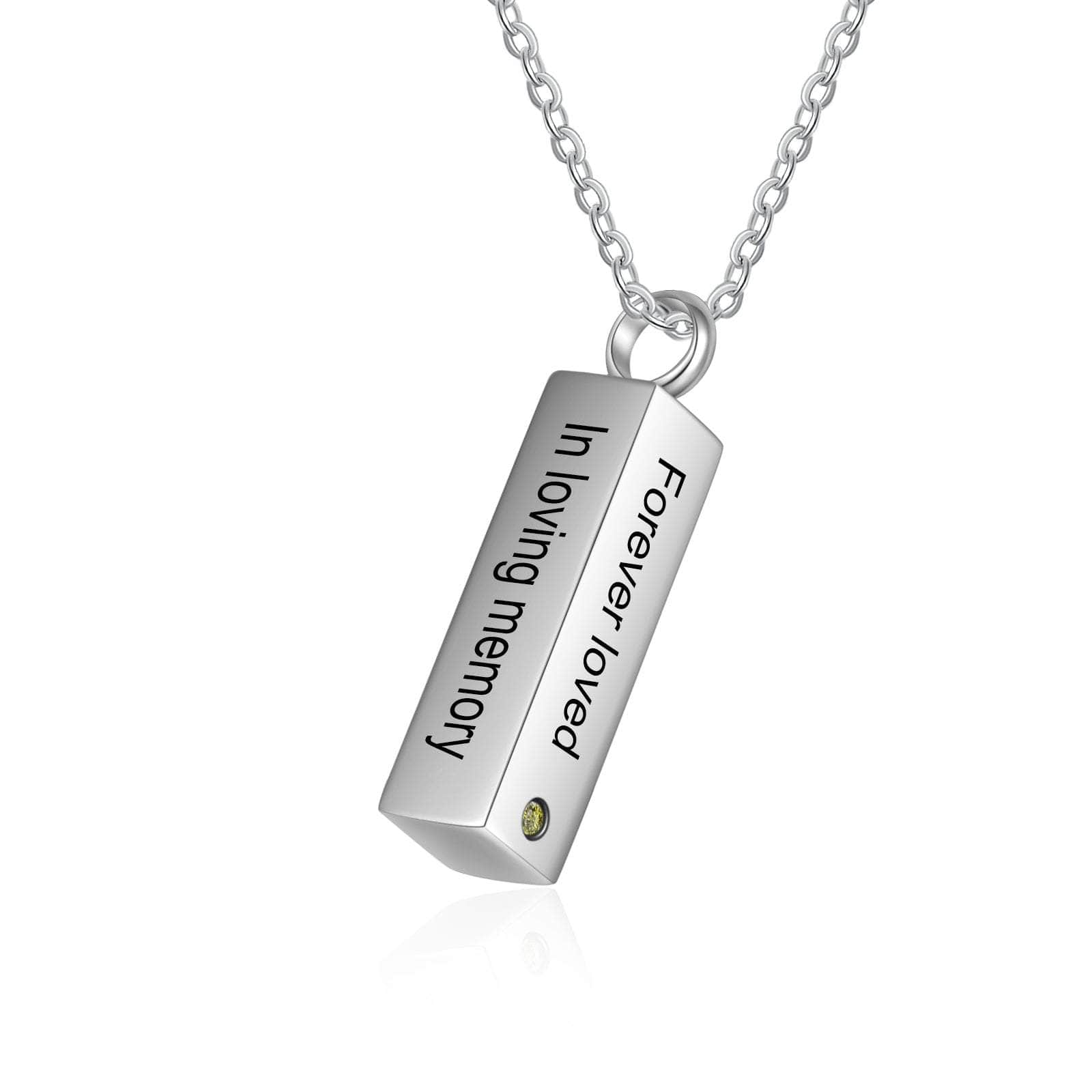 cmoffer Fashion Necklace Custom Vertical Bar Ashes Necklace