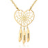 cmoffer Fashion Necklace Gold Plated / 3 Custom Stainless Steel Heart Dreamcatcher Necklace