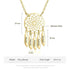 cmoffer Fashion Necklace Gold Plated / 5 Dream Catcher Stainless Steel Necklace