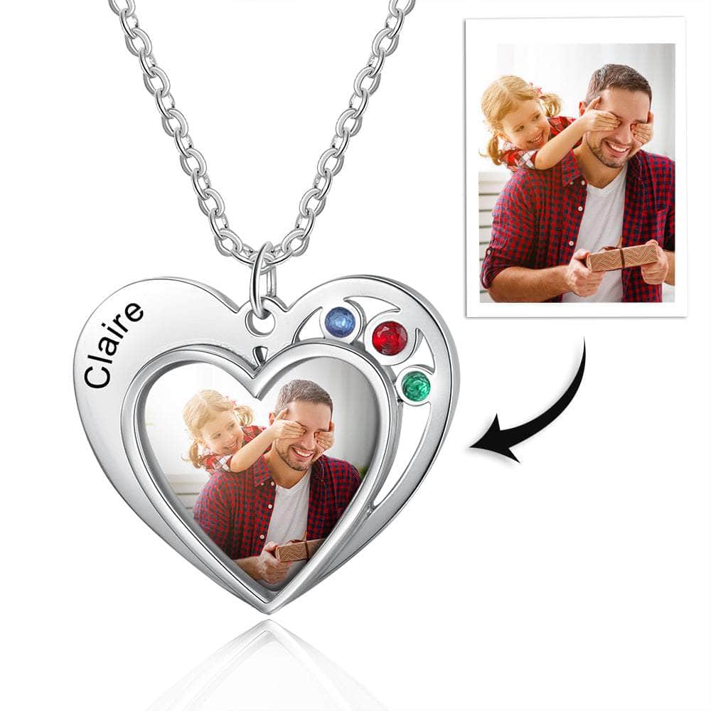cmoffer Fashion Necklace Personalized Stainless Steel Photo Necklace