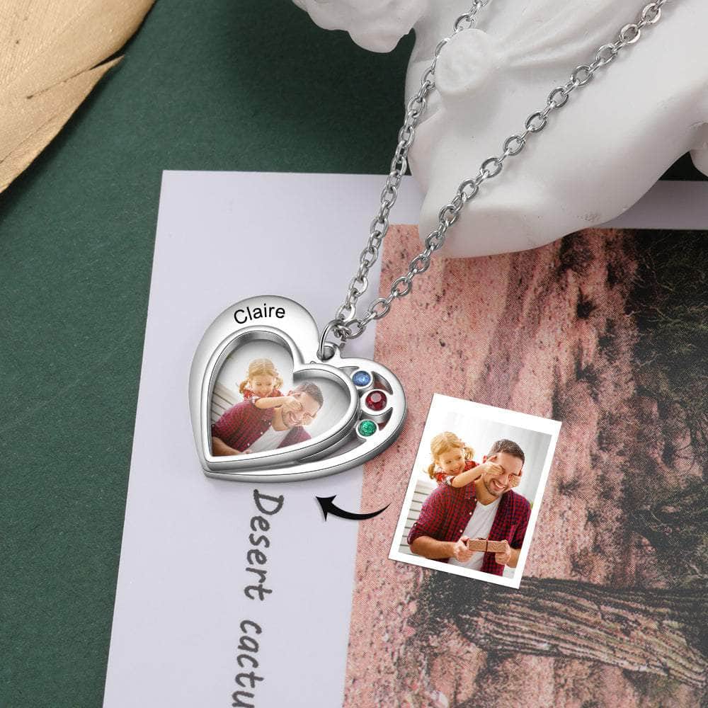 cmoffer Fashion Necklace Personalized Stainless Steel Photo Necklace