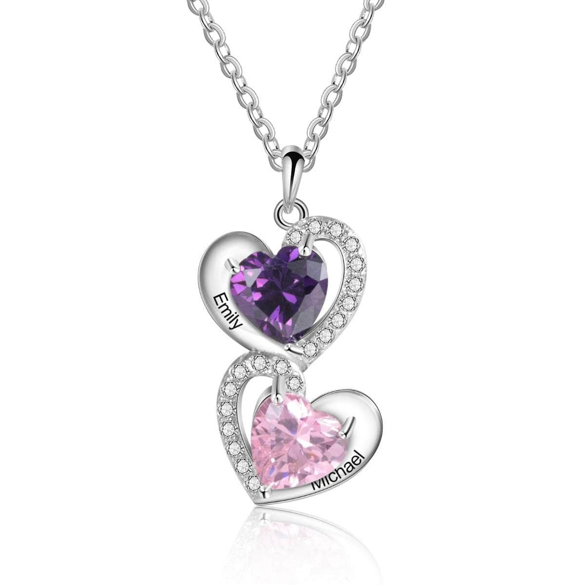 cmoffer Fashion Necklace S925 Silver Heart Shape CZ Necklace