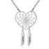 cmoffer Fashion Necklace Stainless Steel / 2 Custom Stainless Steel Heart Dreamcatcher Necklace