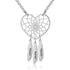 cmoffer Fashion Necklace Stainless Steel / 3 Custom Stainless Steel Heart Dreamcatcher Necklace