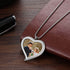 cmoffer Fashion Necklace Stainless Steel Heart Shape Photo Pendant Necklace