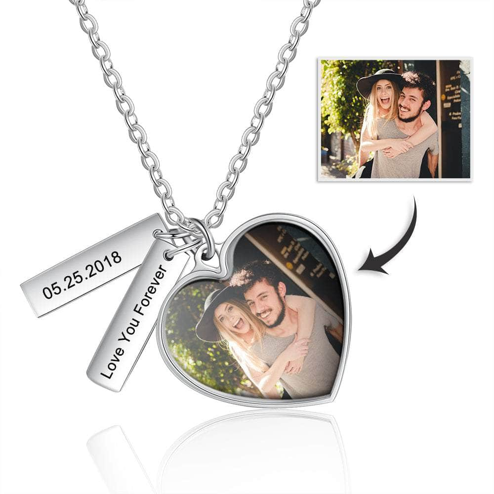 cmoffer Fashion Necklace Stainless Steel Personalized Stainless Steel Photo Necklace