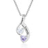 cmoffer Fashion Necklace White Gold Plated 925 Sterling Silver Two Birthstone Necklace