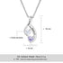 cmoffer Fashion Necklace White Gold Plated 925 Sterling Silver Two Birthstone Necklace