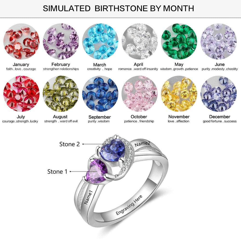 cmoffer Fashion Ring 6 925 Silver Birthstone Ring