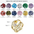 cmoffer Fashion Ring 6 / Gold Plated 925 Sterling Silver Couple Heart CZ Ring with Custom Name