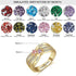 cmoffer Fashion Ring 6 / Gold Plated S925 Birthstone Wedding Rings